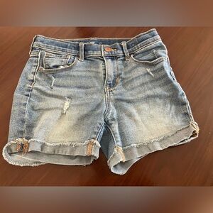 Old Navy Blue Distressed Jean Shorts